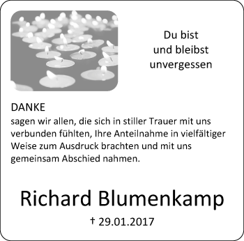 Traueranzeige von Richard Blumenkamp von trauer.mein.krefeld.de