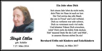 Traueranzeige von Birgit Ettlin von trauer.extra-tipp-moenchengladbach.de