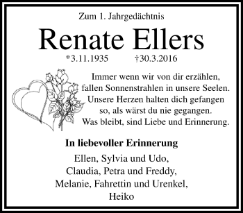 Traueranzeige von Renate Ellers von trauer.mein.krefeld.de