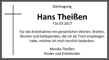 Traueranzeige von Hans Theißen von trauer.mein.krefeld.de