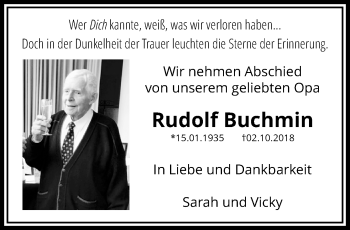 Traueranzeige von Rudolf Buchmin von trauer.mein.krefeld.de