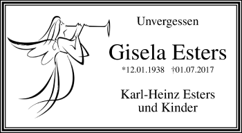 Traueranzeige von Gisela Esters von trauer.mein.krefeld.de