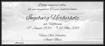Traueranzeige von Ingeburg Herberholz von trauer.wuppertaler-rundschau.de