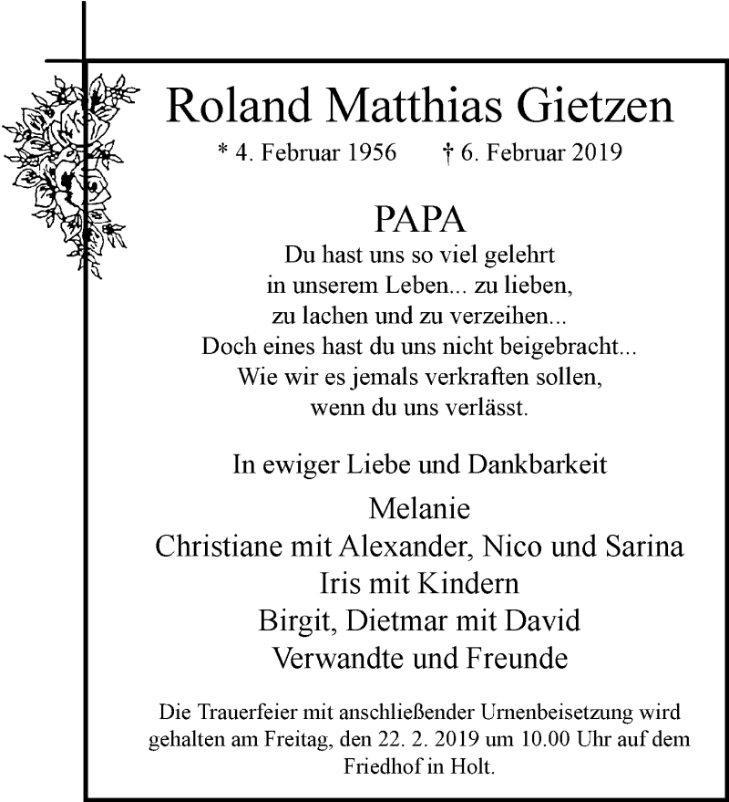  Traueranzeige für Roland Matthias Gietzen vom 17.02.2019 aus trauer.extra-tipp-moenchengladbach.de