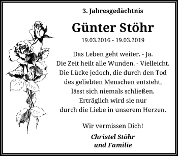 Traueranzeige von Günter Stöhr von trauer.wuppertaler-rundschau.de