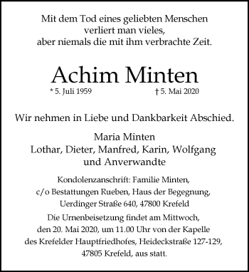 Traueranzeige von Achim Minten von trauer.mein.krefeld.de