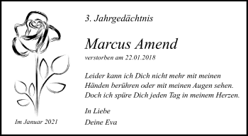 Traueranzeige von Marcus Amend von trauer.mein.krefeld.de