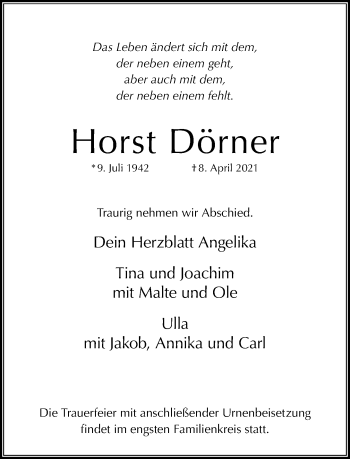 Traueranzeige von Horst Dörner von trauer.duesseldorfer-anzeiger.de/