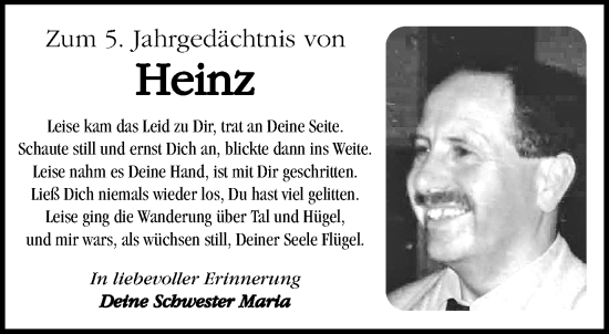 Traueranzeige von Heinz  von trauer.extra-tipp-moenchengladbach.de