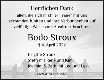 Traueranzeige von Bodo Stroux von trauer.mein.krefeld.de