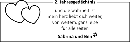 Traueranzeige von mein herz liebt dich  von trauer.extra-tipp-moenchengladbach.de