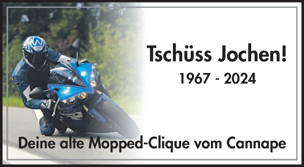  Traueranzeige für Jochen  vom 03.03.2024 aus trauer.extra-tipp-moenchengladbach.de