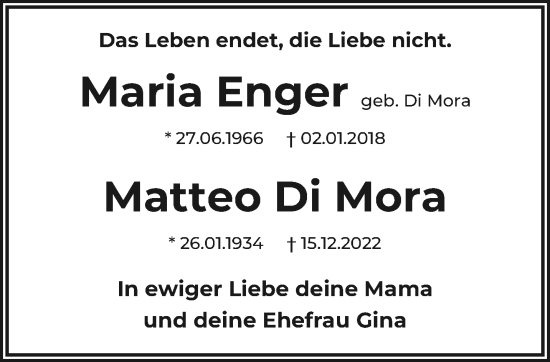 Traueranzeige von Matteo Di Mora von trauer.extra-tipp-moenchengladbach.de